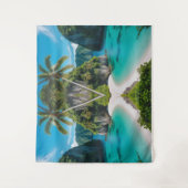 "Tropische Ruhe: Flucht in eine versteckte Bucht" Wandteppich (Vorderseite)