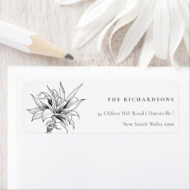 Tropische rustikale Palmen Schwarz-weiße Bildadres