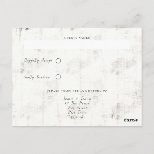 Tropische rustikale Palmenblätter, Aquarellfarben Postkarte (Rückseite)