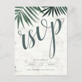 Tropische rustikale Palmenblätter, Aquarellfarben Postkarte (Vorderseite)