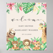 Tropische Safari Babydusche Begrüßungspaket Poster (Vorne)