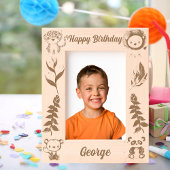 Tropische Safari Jungle Animals Kindergeburtstag G Geätzte Rahmen