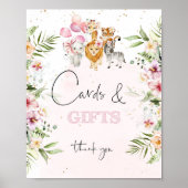 Tropische Safari-Tiere Karten und Geschenke Poster (Vorne)