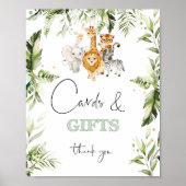 Tropische Safari-Tiere Karten und Geschenkposter Poster (Vorne)