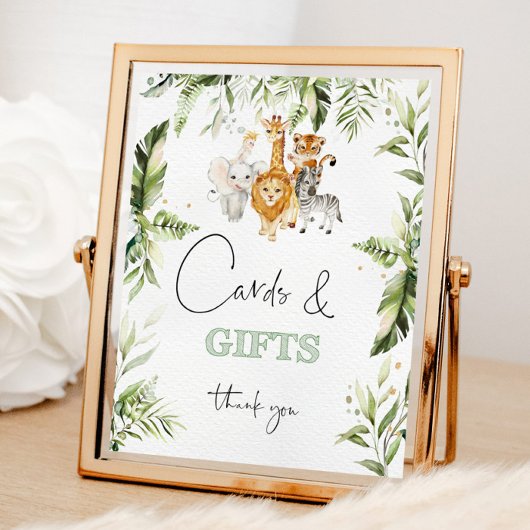 Tropische Safari-Tiere Karten und Geschenkposter Poster