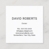 Tropische Saftmischung und Smoothie-Bar Quadratische Visitenkarte (Rückseite)