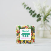 Tropische Saftmischung und Smoothie-Bar Quadratische Visitenkarte (Stehend Vorderseite)