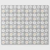 Tropische Sand Dollars Starfish Silber Grau Geschenkpapier (Flach)