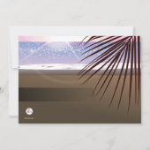 Tropische Sand-Verlobungs-Einladung/Mitteilung Einladung (Rückseite)