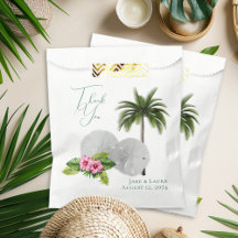 Tropische SandDollars-Gastgeschenk Hochzeit