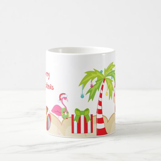 Tropische Sankt-Strand-WeihnachtsTasse Kaffeetasse (Mittel)