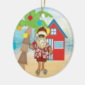 Tropische Sankt-Weihnachtsverzierung Keramik Ornament (Links)