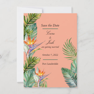 Tropische Save-the-Date-Karte Save The Date
