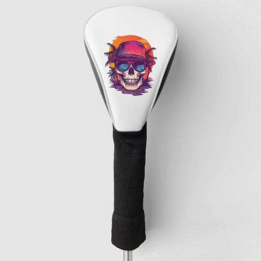 Tropische Schädel Stimmung Golf Headcover (Vorderseite)