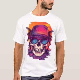 Tropische Schädel-Vibes T-Shirt
