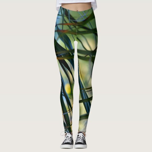 Tropische Schatten Leggings (Vorderseite)