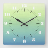 Tropische Schatten Quadratische Wanduhr (Vorderseite)