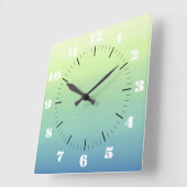 Tropische Schatten Quadratische Wanduhr (Winkel)