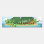 Tropische Schatzinsel Autoaufkleber (Vorne)