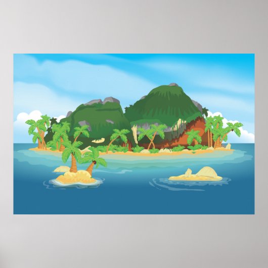 Tropische Schatzinsel Poster (Vorne)