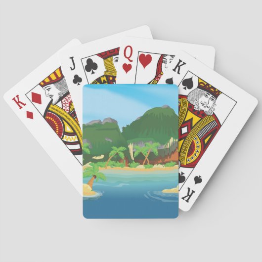 Tropische Schatzinsel Spielkarten (Rückseite)