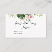 Tropische Schätzung wie viele Küsse Bridgame Begleitkarte (Vorderseite)