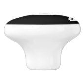 Tropische Schildkröte aus dem Schwarzen und Weißen Keramikknauf (Seitenansicht)