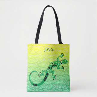 Tropische Schlangenschuppen und personalisierte Ei Tasche