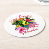 Tropische Schlüssellargo-Florida-Schlüssel Runder Pappuntersetzer (Angewinkelt)