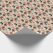 Tropische Schmetterlinge: Aquarellfarbenes, nahtlo Geschenkpapier (Ecke)