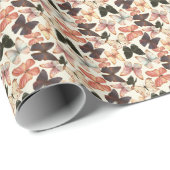 Tropische Schmetterlinge: Aquarellfarbenes, nahtlo Geschenkpapier (Rolleneckpunkt)