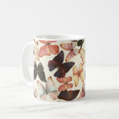 Tropische Schmetterlinge: Aquarellfarbenes, nahtlo Kaffeetasse (Vorderseite Links)