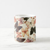 Tropische Schmetterlinge: Aquarellfarbenes, nahtlo Kaffeetasse (Mittel)