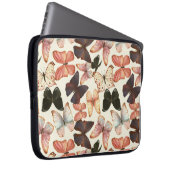 Tropische Schmetterlinge: Aquarellfarbenes, nahtlo Laptopschutzhülle (Vorne Rechts)