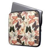 Tropische Schmetterlinge: Aquarellfarbenes, nahtlo Laptopschutzhülle (Vorderseite Links)