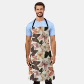 Tropische Schmetterlinge: Aquarellfarbenes, nahtlo Schürze (Getragen)