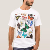 Tropische Schmetterlinge: buntes Aquarellmuster. T-Shirt (Vorderseite)
