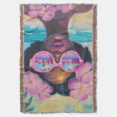 Tropische Schönheit in Rosa Decke (Vorderseite Vertikal)