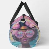 Tropische Schönheit in Rosa Duffle Bag (Rechts)