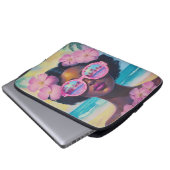 Tropische Schönheit in Rosa Laptopschutzhülle (Vorne Knopf)