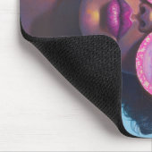 Tropische Schönheit in Rosa Mousepad (Ecke)