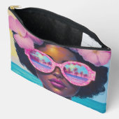 Tropische Schönheit in Rosa Zubehörtasche (Offen)