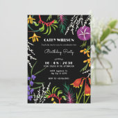 Tropische Schwarzmalerei Einladung (Stehend Vorderseite)