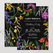Tropische Schwarzmalerei Einladung (Vorne/Hinten)
