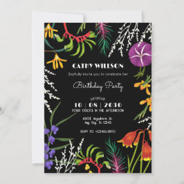 Tropische Schwarzmalerei Einladung