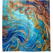 Tropische Seascape Beach Ozeanwellen Duschvorhang (Vorderseite)