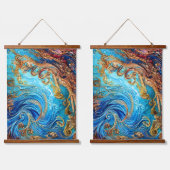 Tropische Seascape Beach Ozeanwellen Wandteppich Mit Holzrahmen (Doppelt)