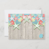 Tropische Seashell Wedding RSVP-Karten RSVP Karte (Rückseite)