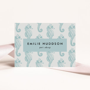 Tropische Seepferde, Fischladen, Pet Shop, Aquarie Visitenkarte