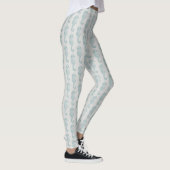 Tropische Seepferde, Seepferd Muster - Blau grau Leggings (Rechts)